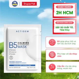Mặt nạ phục hồi daActidem B5 Calming & Hydrating Mask 23g / Combo mặt nạ Actidem + tẩy trang Byphasse - TỪ HẢO