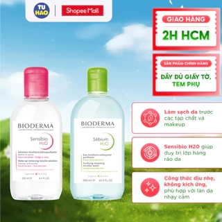 Nước tẩy trang Bioderma H20 dành cho da dầu Sebium, da nhạy cảm Sensibio 100ml