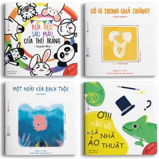 Sách Ehon Nhật Bản - Bộ 4 cuốn Điều kỳ diệu của màu sắc - Dành cho bé từ 0-6 tuổi