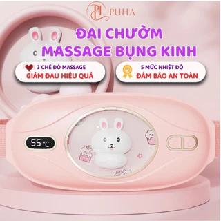 Đai chườm nóng sưởi ấm PUHA có chức năng massage giảm đau bụng kinh nguyệt quà tặng bạn gái