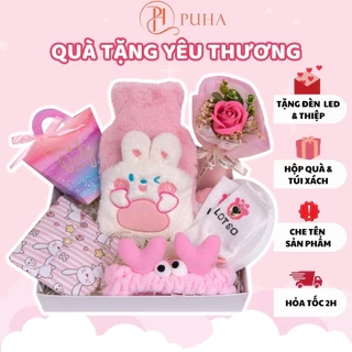 Túi chờm bụng kinh PUHA 500ml, sưởi ấm nóng giảm đau cho bạn nữ, quà tặng bạn gái ngày dâu