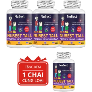 [Combo 3 Tặng 1 Cho Độ Tuổi Từ 5-20] Thực Phẩm Bảo Vệ Sức Khỏe Hỗ Trợ Tăng Chiều Cao NuBest Tall (New Look)