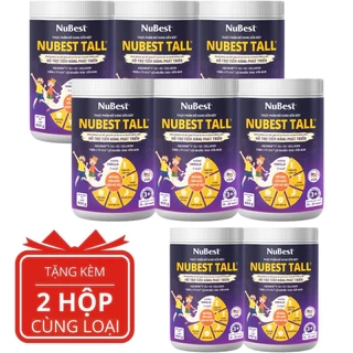 Combo 6 Tặng 2 Thực Phẩm Bổ Sung Sữa Bột NuBest Tall - Hỗ Trợ Tiềm Năng Phát Triển (Hương Vani)