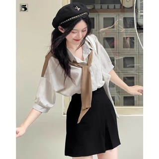 Chân váy nữ Twentyfive 2 lớp, 2 tà, xếp ly nửa, khóa sau 6282