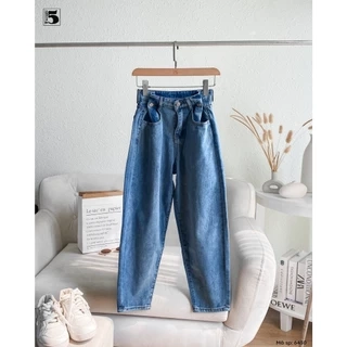 Quần Jeans nữ Twentyfive dáng badgy, cạp may bo, có 2 cúc trước cạp 6450