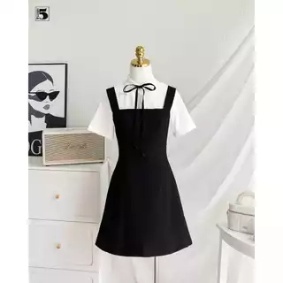 Váy yếm công sở dạo phố dáng A xoè thanh lịch vải tuyết mưa dày Twentyfive SY12 (Không kèm sơ mi)