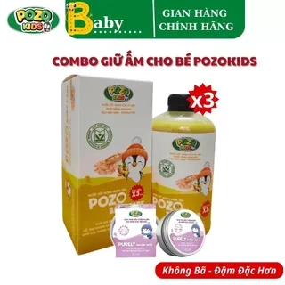 Nước Cốt Gừng Và Sáp Giữ Ấm Pozokids Hỗ Trợ Trẻ Ngủ Ngon Giấc, Giữ Ấm, Phòng Cảm Lạnh, Cảm CúmN DATE MỚI