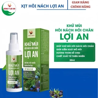 Xịt Khử Mùi Hôi Nách Lợi An Giúp Giảm Mùi Hôi Trên Cơ Thể Làm Se Khít Lỗ Chân Lông Cho Người Dùng Dễ Chịu 30ml