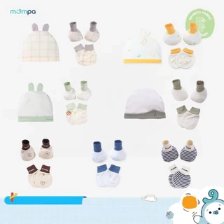 Set bao tay chân mũ sơ sinh cho bé Ualarogo 0-6 tháng vải sợi tre thoáng mát thấm hút co giãn 2462