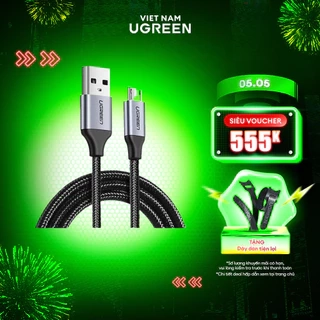 Cáp sạc USB 2.0 A sang Micro Ugreen US290 | Sạc nhanh | Vỏ sợi siêu bền | Bảo Hành 1 đổi 1 18 tháng | 60144 60145 60146
