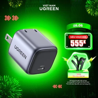 Củ sạc nhanh 20W UGREEN CD318 | Công nghệ GaN | Cổng type C sạc nhanh PD3.0 QC3.0 | Bảo hành 18 tháng 1 đổi 1 - 90902