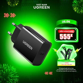 Củ sạc Nhanh UGREEN 20W CD137 QC4.0 QC3.0  | USB Type C | Sạc Nhanh PD | Bảo hành 18 tháng 1 đổi 1 60449 10184 60450