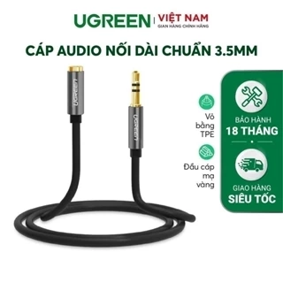 Dây AV nối dài 3.5mm UGREEN AV118 |  Đầu mạ vàng hỗ trợ mic  | Vỏ cáp làm từ nhựa TPE | Bảo hành 18 tháng 1 đổi 1 10592