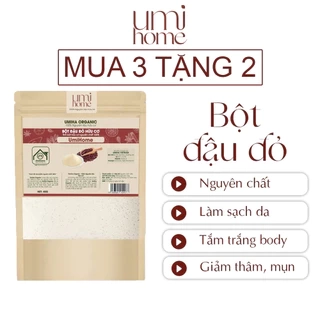 Bột Đậu Đỏ hữu cơ UMIHOME nguyên chất 40g dùng dưỡng trắng toàn thân, đắp mặt nạ giúp trắng da