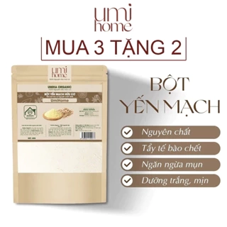 Bột Yến Mạch hữu cơ UMIHOME nguyên chất 40g đắp mặt nạ dưỡng trắng da, chống nám, giảm thâm mụn