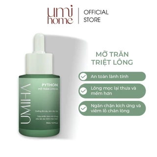Mỡ trăn triệt lông nguyên chất UMIHA dùng cho vùng Nách, Bikini, Chân Tay, Ngực Bụng UMIHA ORGANIC 10/30ml tại nhà
