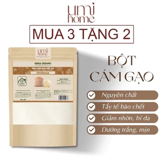 Tinh Cám Gạo đắp mặt hữu cơ UMIHOME nguyên chất 40g tắm trắng body và tẩy tế bào chết hiệu quả