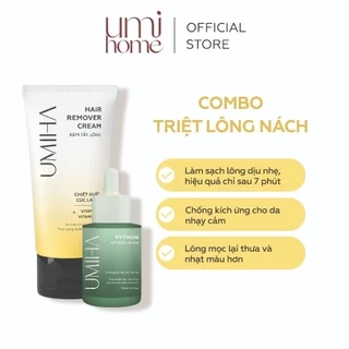 Bộ triệt lông Nách gồm Kem Tẩy Lông UMi 85ml và Mỡ Trăn U Minh Hạ 30ml