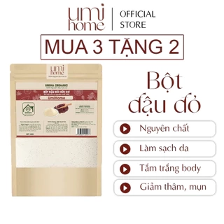 Bột đậu đỏ hữu cơ UMIHOME 40G - Đắp mặt nạ dưỡng da, tắm trắng, tẩy da chết mờ thâm với Bột đậu đỏ hữu cơ