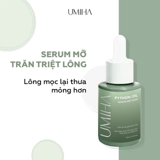 Triệt lông mỡ trăn UMIHA (30ml) - Ức chế mọc lông sau với Mỡ trăn triệt lông sau khi dùng Kem tẩy lông và Sáp Wax lông