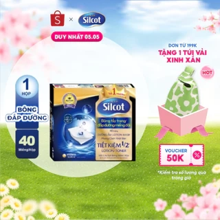 Bông tẩy trang Silcot đắp dưỡng miếng đôi 40 miếng/hộp