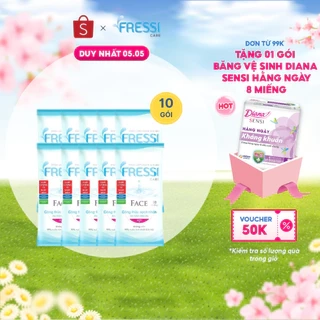 Combo 10 gói khăn ướt chăm sóc da Fressi Care Face 20 miếng/gói