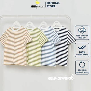Áo thun ngắn tay vải cotton mềm mịn bé trai và bé gái Unifriend Hàn Quốc U900A. Size đại 2,3,4,5, 6, 8, 10 tuổi