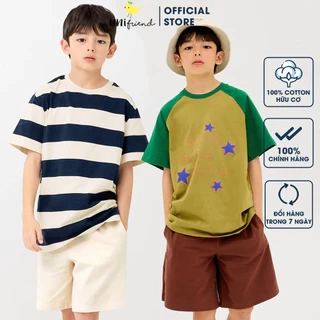 Đồ bộ ngắn tay quần áo thun cotton mịn mặc nhà mùa hè cho bé trai Unifriend Hàn Quốc U3022