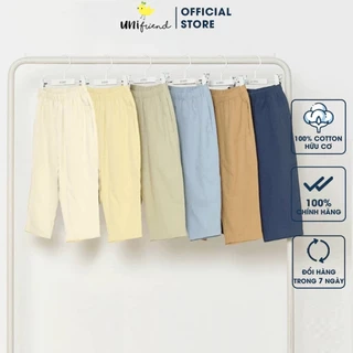 Quần Baggi dài dáng suông vải cotton mềm mịn bé trai và bé gái Unifriend Hàn Quốc U9501. Size đại 2,3,4,5, 6, 8, 10 tuổi