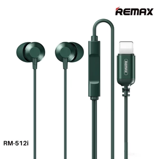 Tai nghe dây REMAX RM-512i chân L - Hợp kim nhôm + ABS - tai nghe có dây dành cho điện thoại
