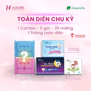 Combo 5 gói BVS UUcare Singapore Kháng khuẩn - Toàn diện chu kỳ