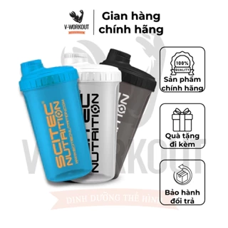 Bình lắc thể thao bình nước 700ml Shaker Scitec White Transparent Scitec Nutrition 700 ML