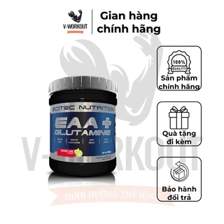 EAA | EAA + GLUTAMINE - CHERRY LIME FLAVOUR 300G- 33sv | Phục Hồi, chống dị hóa và phát triển cơ bắp | SCITEC NUTRITION