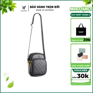 Túi đeo chéo da nữ Celina thêu hoạ tiết VACHINO-TX034