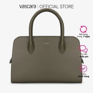 Vascara Túi Xách Tay Quai Đôi Vân Da Phối Tương Phản - TOT 0193