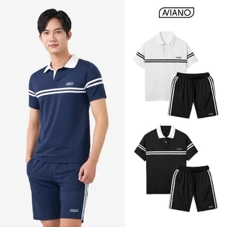 Bộ Quần Áo Nam AVIANO Polo Cộc Tay, Bộ Quần Áo Nam Mùa Hè Chất Liệu Poly Coolmax Thoáng Khí