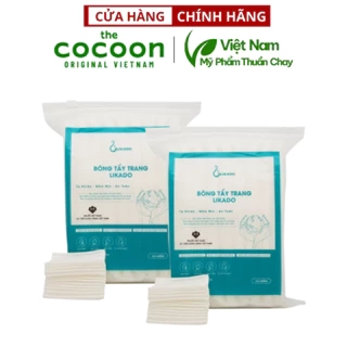 Combo 2 Bông tẩy trang 222 miếng Likado chất liệu Cotton túi 222 miếng 3 lớp dùng để tẩy trang sau khi trang điểm