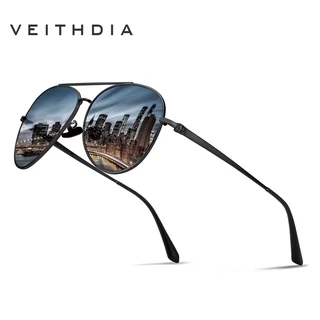 Kính Mát Nam VEITHDIA 8259 Kính Mát Nam Bằng Thép Không Gỉ Phân Cực Cổ Điển UV400 Ống Kính Lái Xe Ngoài Trời