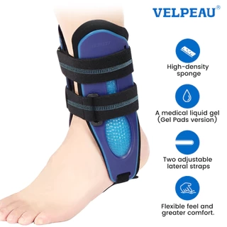 Đai nẹp hỗ trợ mắt cá chân VELPEAU cố định đảo ngược được trái và phải cải thiện tổn thương gân chơi thể thao cho nam nữ