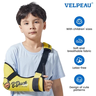 Dụng cụ cố định dây đeo vai đai treo tay Velpeau dành cho trẻ em - Giá đỡ chứa đầy bọt xốp cho trẻ em, bé trai, bé gái