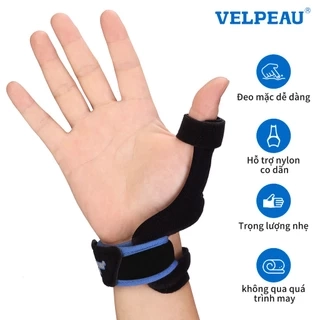 Dụng cụ đeo ngón tay cái VELPEAU - thanh nẹp Spica có thể đảo chiều cổ tay và ngón tay, đai đeo hỗ trợ CMC, dụng cụ giữ ổn định cho ngón tay, De Quervain's, viêm khớp, viêm gân, giảm đau ống cổ tay