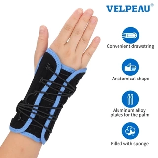 Nẹp cổ tay quấn nhanh VELPEAU để giảm đường hầm cổ tay, cố định hỗ trợ giấc ngủ ban đêm có nẹp đệm & kim loại cho viêm khớp, bong gân