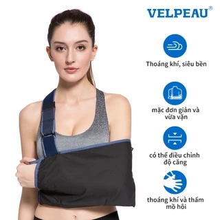 Túi treo tay VELPEAU có dây đeo thắt lưng Thích hợp đeo khi ngủ, đai đeo y tế mỏng nhẹ cho người gãy xương, có thể điều chỉnh Khuỷu tay hỗ trợ vai và chóp xoay