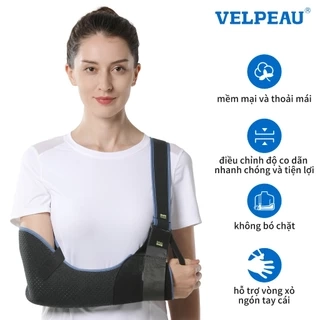Túi treo tay VELPEAU Cố định vai hỗ trợ chóp xoay Đai y tế phiên bản thoải mái cho chấn thương vai Chuyên dùng cho gãy xương trật khớp chấn thương tay trái/tay phải ở nam và nữ
