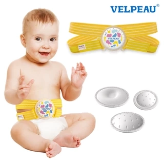 Velpeau Đai thoát vị rốn cho bé Sơ sinh Trẻ sơ sinh Giàn rốn Nút bụng Dây đeo phục hồi với 3 miếng nén Chống trượt