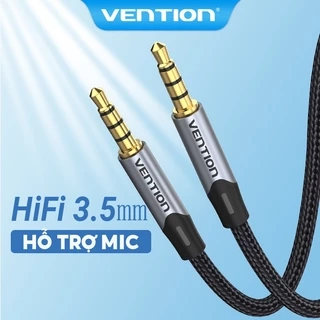 Dây Cáp 3,5mm Âm Thanh Vention Hai Đầu Giắc Cắm 3.5mm Vỏ Bện Dành Cho Tai Nghe/Xe Hơi/Karaoke/Laptop