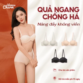 Áo lót không gọng quả ngang chống há Venus Charm, áo lót trơn mỏng nhẹ tôn vòng 1 - 0162