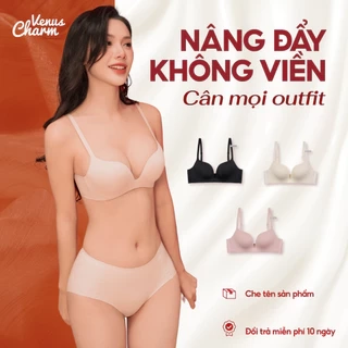 Áo ngực không gọng su đúc tàng hình không lộ viền đệm dày 2,5cm nâng đẩy tự nhiên Venus Charm 2360