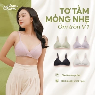 Áo ngực nữ không gọng đệm mỏng chưa đến 0,5cm cotton tơ tằm êm ái thoáng mát Venus Charm 8005