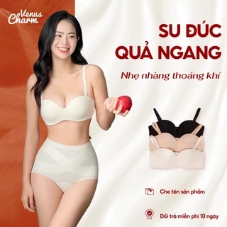Áo ngực nữ không gọng quả ngang chất liệu su đúc đệm dày 2,5m nâng đẩy tạo khe Venus Charm